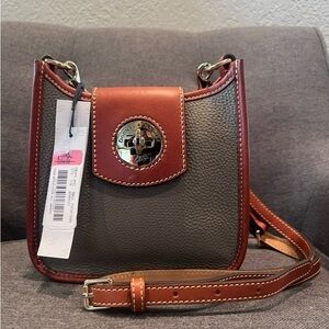 Dooney  & Bourke, the Pebble Turn-lock Messenger Crossbody bag.